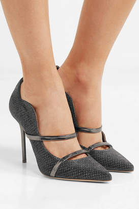 Malone Souliers Maureen Leather-trimmed Metallic Mesh Pumps