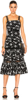 Thumbnail for your product : Prabal Gurung Floral Print Jacquard Tiered Ruffle Dress