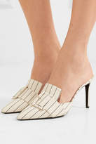 Thumbnail for your product : Altuzarra Izy Pinstriped Twill Mules - Beige