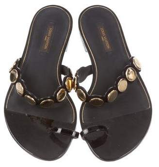 Louis Vuitton Metallic Slide Sandals