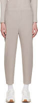 Thumbnail for your product : Homme Plissé Issey Miyake Beige Monthly Color September Trousers