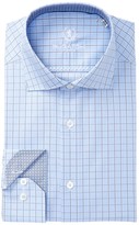 Thumbnail for your product : Bugatchi Checked Trim Fit Dress Shirt