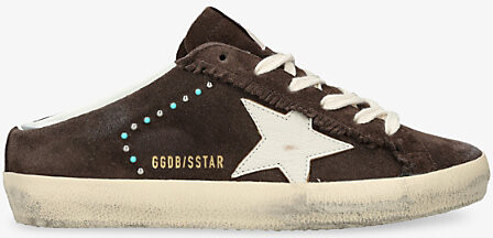 Golden Goose Womens Brown Women's Super-Star Sabot Suede Low-Top Trainers Eur 35 / 2 Uk Women