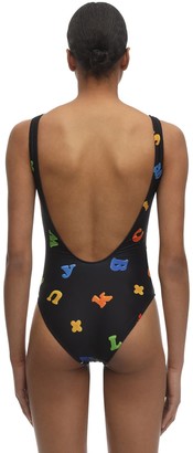 Moschino Magnet Print Lycra One Piece Swimsuit