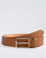 Thumbnail for your product : ASOS Design Smart Faux Leather Slim Belt In Tan