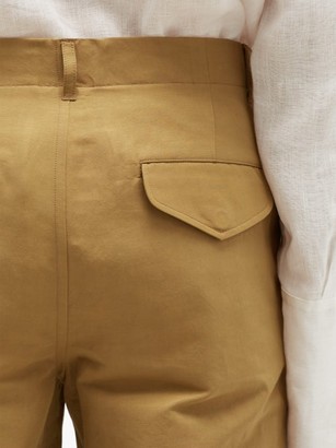 Rochas Technical-blend Chino Trousers - Brown