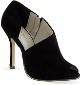 Thumbnail for your product : Karen Millen Asymmetric suede peep-toe heels