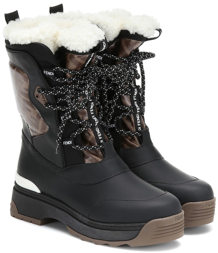 fendi shearling boots