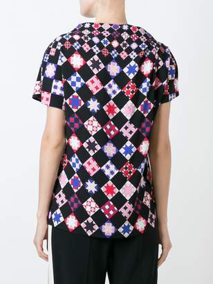 Emilio Pucci mosaic print shortsleeved blouse