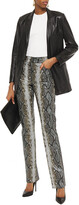 Thumbnail for your product : Stand Studio Rina Snake-effect Leather Slim-leg Pants
