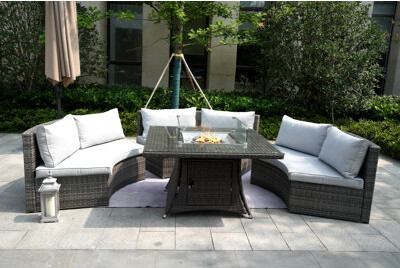 Latitude Run Wicker/Rattan 6 - Person Seating Group With Cushions