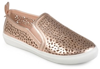 rose gold glitter slip ons