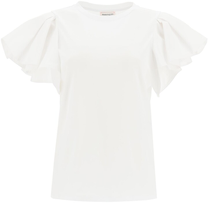 Ruffle T Shirt | Shop the world's largest collection of fashion 