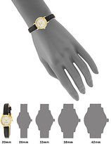 Thumbnail for your product : Kate Spade Tiny Metro Goldtone Stainless Steel & Saffiano Leather Strap Watch