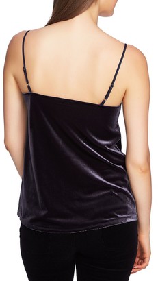 1 STATE Ruched Front Velvet Camisole
