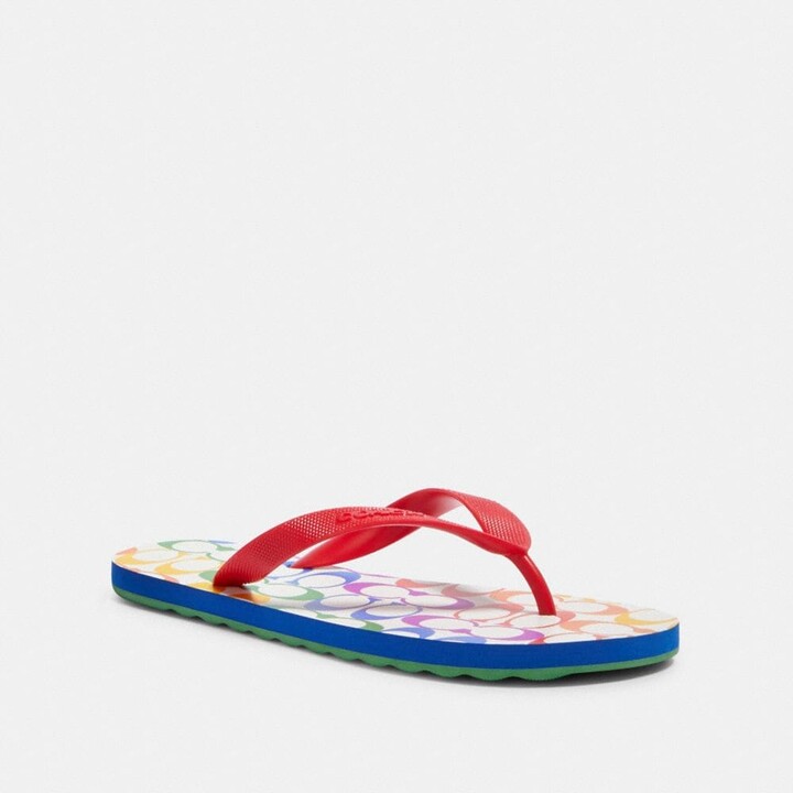 zak flip flop with floral print