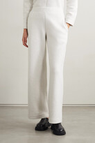 Thumbnail for your product : Vince Cotton-blend Fleece Wide-leg Pants - Light gray