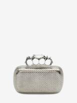 Thumbnail for your product : Alexander McQueen Woven Four Ring Box Clutch