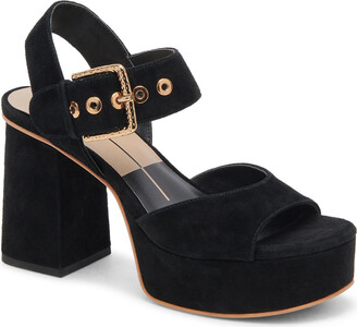 Dolce Vita Bobby Womens Suede Ankle Strap Block Heel