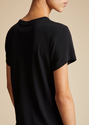 KHAITE The Emmylou T-Shirt in Black Jersey
