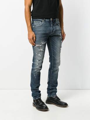 Pierre Balmain distressed slim-fit jeans