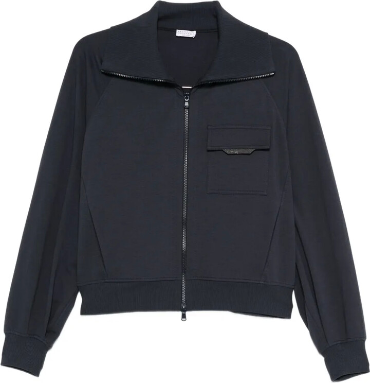 Brunello Cucinelli Zip-Fastening Patch-Pocket Top