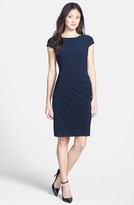 Thumbnail for your product : Adrianna Papell Pintuck Pleat Jersey Sheath Dress (Petite)