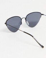 Thumbnail for your product : Topshop Metal Cateye Sunglasses with black lense