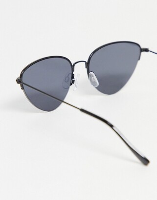 Topshop Metal Cateye Sunglasses with black lense