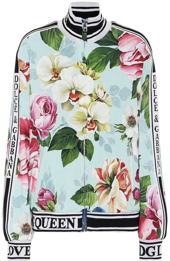 Dolce & Gabbana Floral stretchcady track jacket ShopStyle