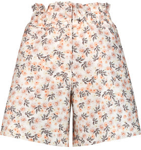 Mother of Pearl Terry Printed Cotton And Silk-Blend Shorts