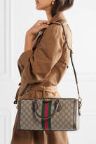 Thumbnail for your product : Gucci Ophidia Textured Leather-trimmed Printed Coated-canvas Tote