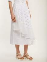 Thumbnail for your product : Sportmax Nabulus Eyelet Lace Asymmetric Skirt - Womens - White