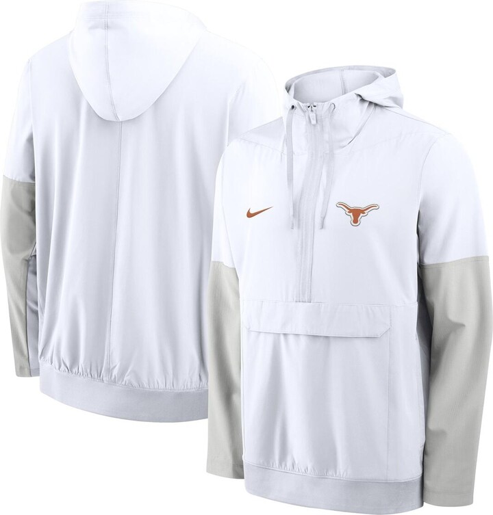 Nike Men's White Texas Longhorns Anorak Half-Zip Hoodie Jacket