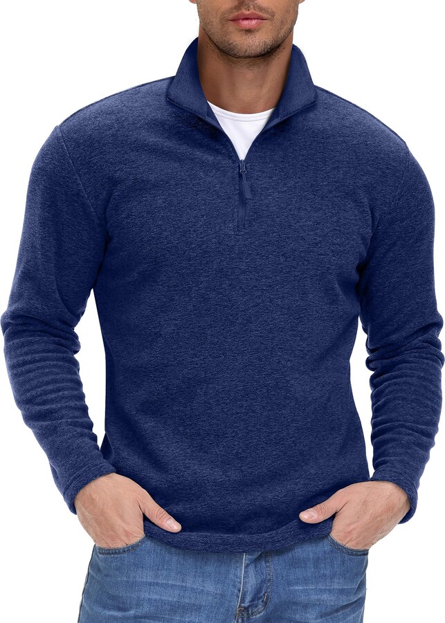 EKLENTSON Herren Rollkragenpullover Slim Fit - Winter Sweater Basic