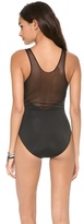 Thumbnail for your product : Norma Kamali Racer Tee Deep V Mio Swimsuit