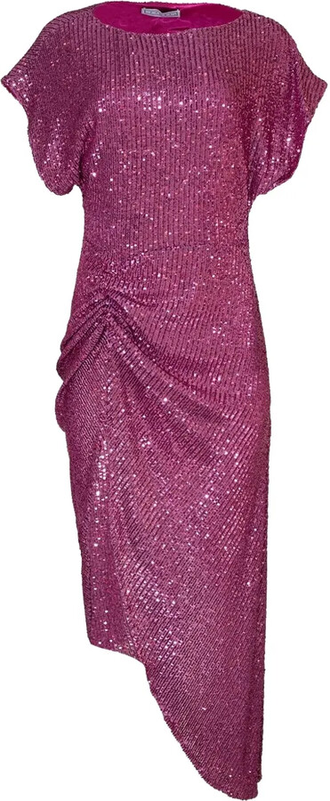 In The Mood For Love Sequin Draped Midi Dress