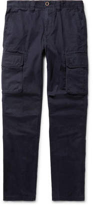 Incotex Slim-fit Cotton-twill Cargo Trousers - Blue