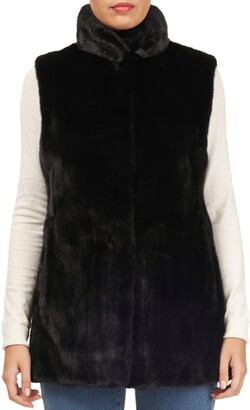 reversible fur vest