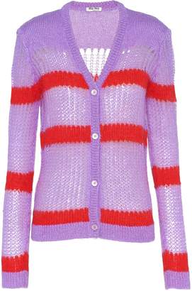 Miu Miu Striped Open Knit Cardigan