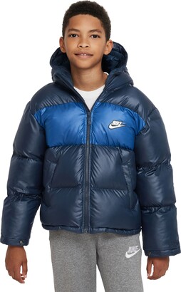 Nike Sportswear Heavyweight Synthetic Fill EasyOn Big Kids' Therma-FIT  Repel Loose Hooded Jacket in Blue - ShopStyle Boys' Outerwear
