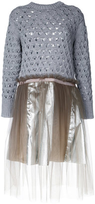 Kolor knitted flared dress - women - Nylon - 2