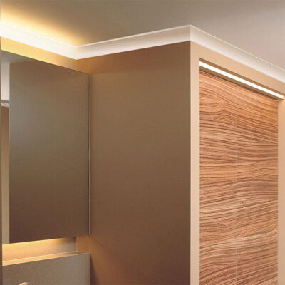 Orac Decor 1-3/4 in x 1-3/4 in x 78-3/4 in Primed White Plain Polystyrene Crown Moulding