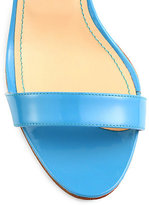 Thumbnail for your product : Manolo Blahnik Chaos Patent Leather Ankle-Strap Sandals
