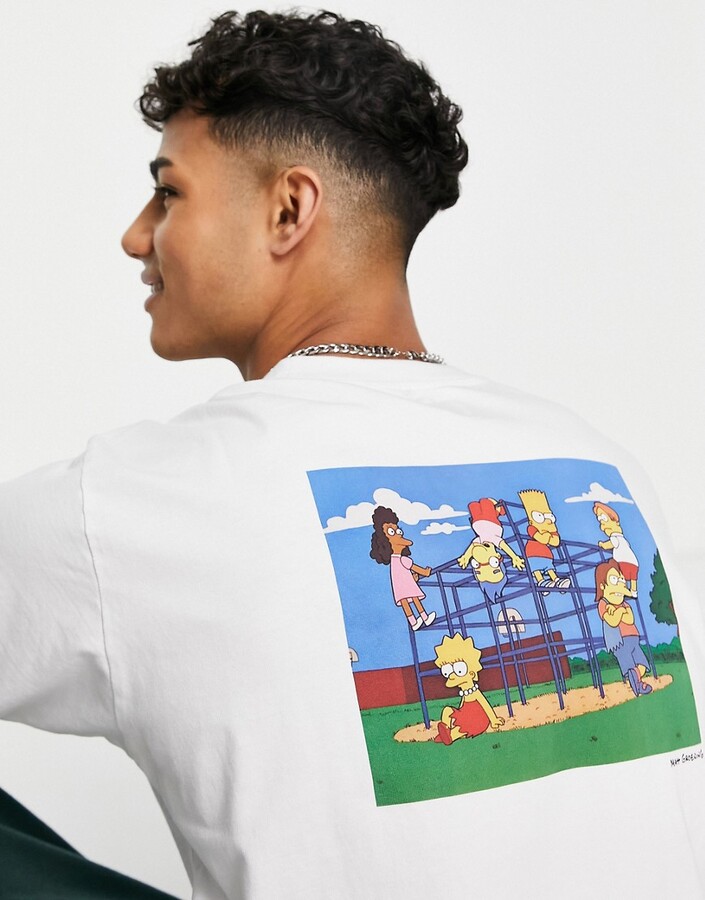 Levi's x Simpsons capsule t-shirt with springfield back print in white -  ShopStyle