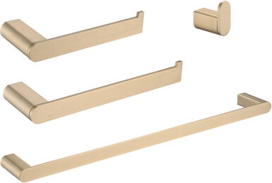 EHABLIX Bathroom Hardware 4-Piece Bath Hardware Set With Towel Bar, Robe Hook, Toilet Paper Holder In