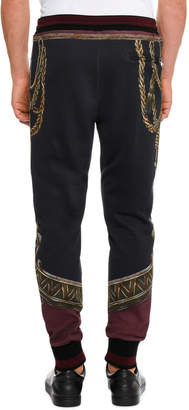 Dolce & Gabbana Military Trompe l'Oeil Sweatpants, Black