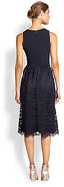 Thumbnail for your product : Shoshanna Harlow Lace-Skirt Midi Dress