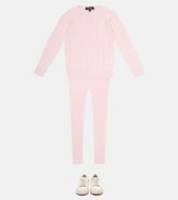 Thumbnail for your product : Loro Piana Kids Comfy ribbed-knit cashmere leggings