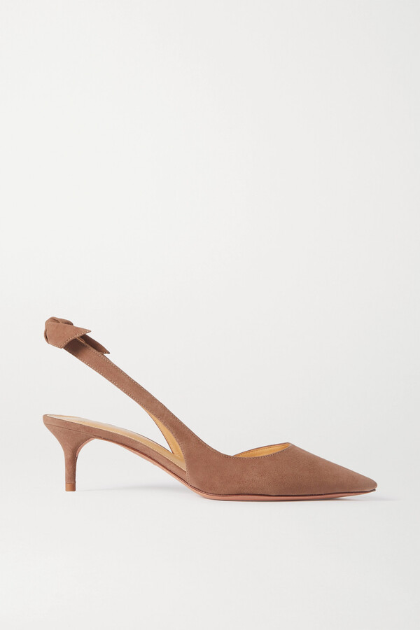 slingback heels with bow